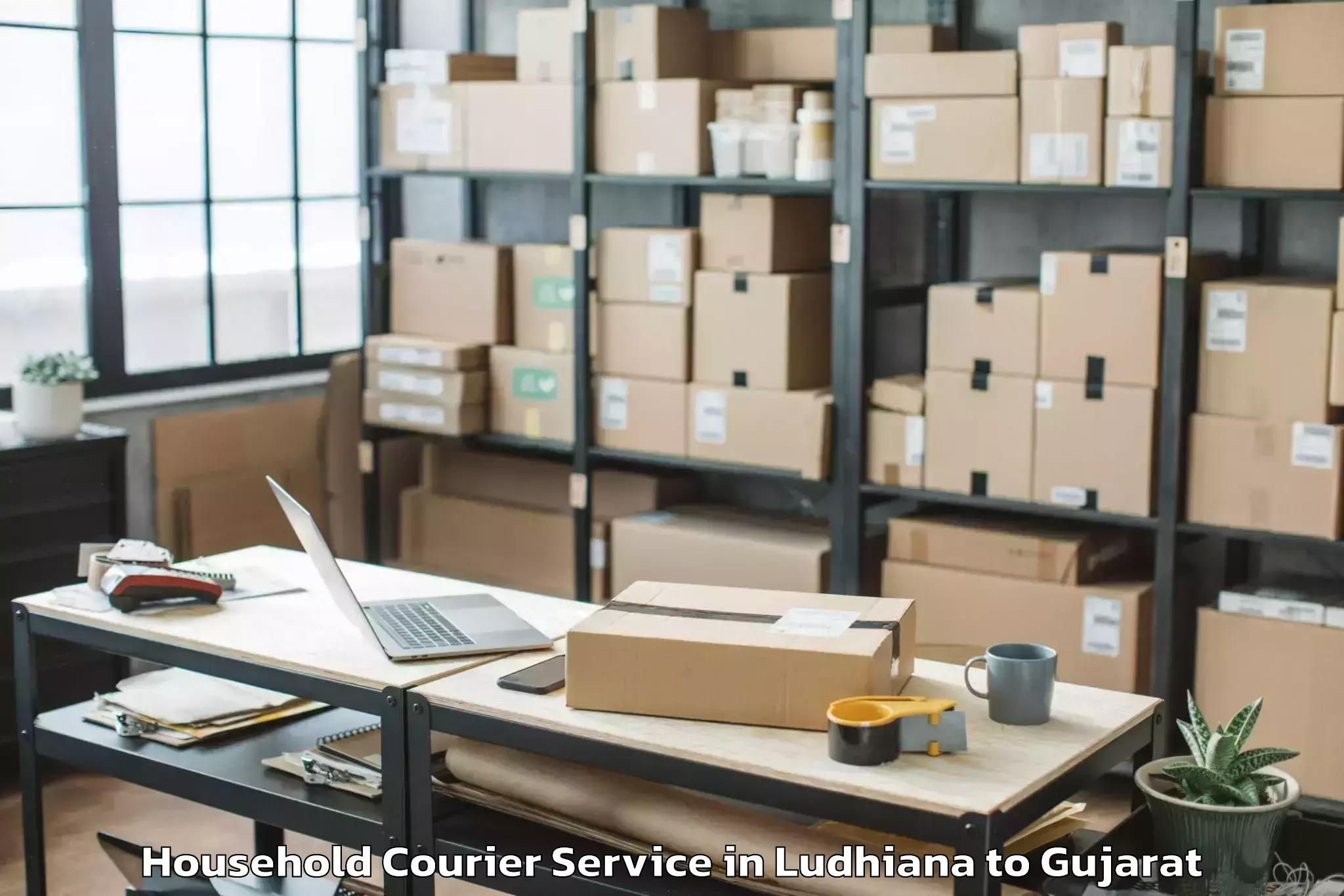 Reliable Ludhiana to Nadiad Household Courier